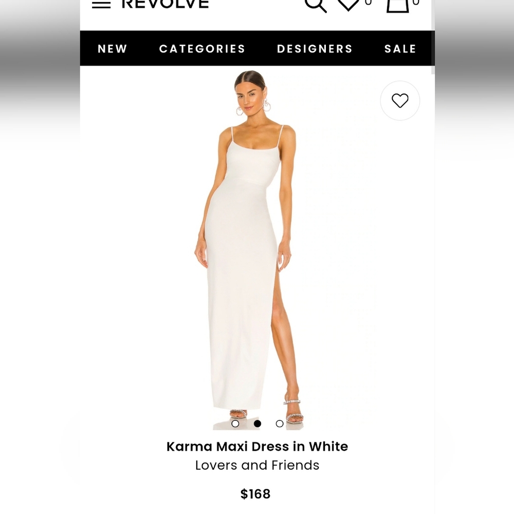 NEW Lovers + Friends White Karma Maxi Dress, S, NWOT Never Worn